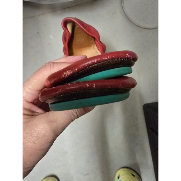 Tieks By Gavrieli Ruby Red Patent Leather Ballet Comfort Flats Shoes Size 10 - Picture 10 of 10